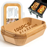 HONYAO dual zone rectangle liner in air fryer basket for easy cleanup