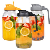 Hoofess 64oz mason jar pitcher with wide mouth for easy filling and cleaning