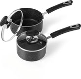 HooJay nonstick saucepan set with two sizes for easy everyday cooking