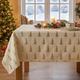 Horaldaily beige tablecloth 60x84 size for elegant dining.