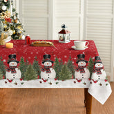Horaldaily snowman pattern tablecloth adds festive charm to family dinners.