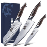 HOSHANHO 8-inch chef knife with ergonomic grip, ideal for precise slicing.