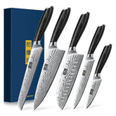 HOSHANHO 5-piece knife set for precise kitchen prep and balanced handling.