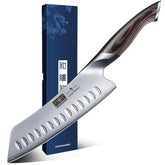 HOSHANHO 7-inch knife blade close-up, ultra sharp edge for precise slicing