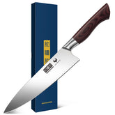 HOSHANHO 8-inch knife close-up of blade showing sharp edge and finish