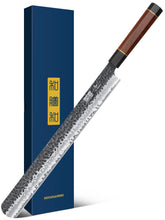 HOSHANHO brisket knife blade enables precise, clean slices through thick roasts.