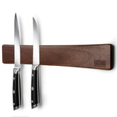 HOSHANHO magnetic knife strip in acacia wood holds knives securely