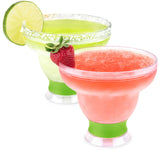 Host FREEZE stemless margarita glass in freezer to chill