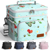 HOTOR insulated lunch box, front view, keeps meals organized and fresh for work