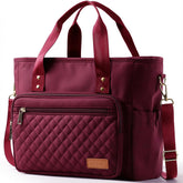 HOTOR Lunch Box for Women with front pocket keeps utensils organized for on-the-go meals.