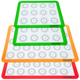 HOTPOP reusable macaron sheet with nonstick surface for easy release and quick cleanup.