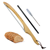 HOTTOR sourdough knife with acacia handle delivers durable, comfortable slicing.