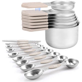 HOUJIP magnetic cups 16-piece set stacked for compact storage.