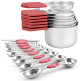 HOUJIP magnetic measuring cups neatly nested for compact storage.