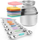 Houjip magnetic measuring cups nest together for compact storage.