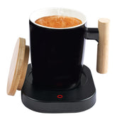HOWAY coffee warmer mug set on a desk keeps beverages warm during work.