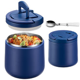 Howeemo 20oz insulated jar with buckle lid in blue, ready for hot or cold meals on the go