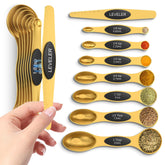 Howgoody magnetic spoons set top view for precise baking measurements