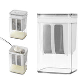 Hoxxu Greek Yogurt Strainer 1100ml with fine mesh for thick yogurt.