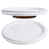 HPC Decor Beaded Lazy Susan centerpiece with 360-degree rotation for elegant table setup.