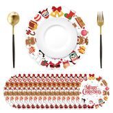 HSDSH Christmas placemats pack with festive designs for easy cleanup.