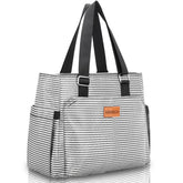 HSHRICH large insulated lunch bag with side pockets, ideal for work and daily organization.