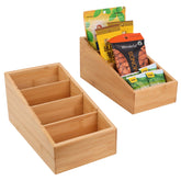 HTB 4-section snack organizer with removable dividers keeps larger items neatly separated