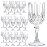 HTTBEIZI 24-piece transparent wine glasses with crystal clarity for weddings and events.