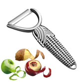Huakai vegetable peeler dual blades close-up for effortless prep