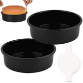 HUAKENER 10-inch cake pan pair for even baking and easy batch prep