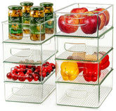 Hudgan clear storage bin in fridge showing easy visibility and organization