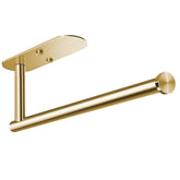 HUFEEOH under-cabinet gold paper towel holder, front view, adds sleek kitchen organization.