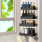 HuggieGems magnetic spice rack side-mount on fridge for easy organization.