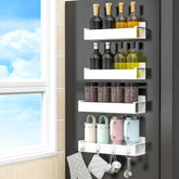HuggieGems magnetic spice rack on fridge side for strong bottle hold