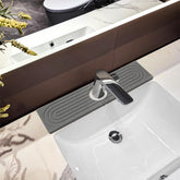 HUHAYUYA stone faucet mat in gray around a kitchen sink shows dry surface and clean look