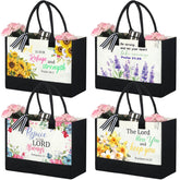 Huhumy Bible tote with flowers and verse design ideal for daily inspiration.