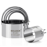 HULISEN biscuit cutter set round with handle in five sizes for precise dough cuts