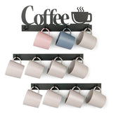 HULISEN coffee mug wall rack showing a three pack setup keeps mugs easy to reach