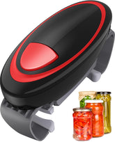 Humutan electric jar opener demonstrates 360-degree lid rotation for easy opening.