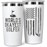 HUNIGIFT World’s Golfer Tumbler cap keeps drinks secure on the course.