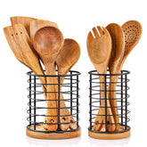 hunnycook two piece utensil holders on the counter promote fast air drying and organization