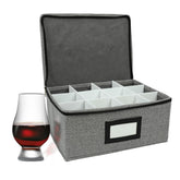 HURZMORO storage box for Glencairn glasses with 12-compartment layout.