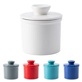 Husfunov butter crock with water line and lid for easy, fresh spreading