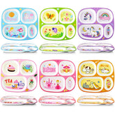 Hushee unicorn plate keeps meals organized and fun for kids.