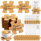 Hushee puzzle coaster set elevates desk decor with durable cork