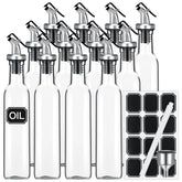Hushee olive oil dispenser glass with spout for controlled pouring.