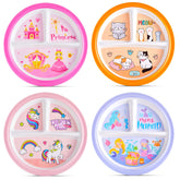 Hushee princess 3-compartment plate for kids promotes balanced meals at mealtime