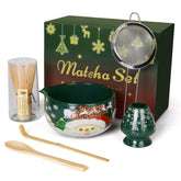 HUSHHAVN matcha set ceramic bowl with holder for smooth, frothy tea