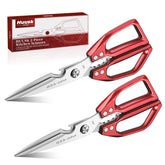 Huusk kitchen scissors red set closed for easy access and precise cuts.
