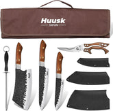 Huusk knife set 5pcs gift box image showing premium packaging for gifting and storage.